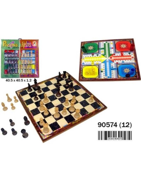 PARCHIS AJEDREZ MADERA