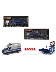 CAMION METAL POLICIA CON ACCESORIOS