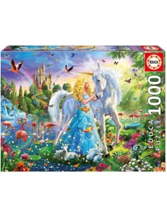 17654 EDUCA 1000P PRINCESA Y UNICORNIO