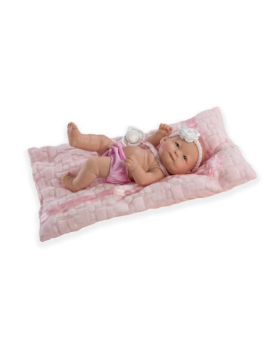 GORDI NIÑA CON BARRIGUITAS Y COJIN ROSA