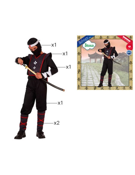 DISFRAZ NINJA NIÑO 3 A 4 AÑOS