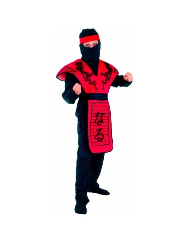 DISFRAZ NINJA ROJO NIÑO TALLA L