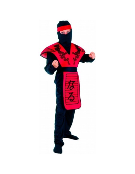 DISFRAZ NINJA ROJO NIÑO TALLA L