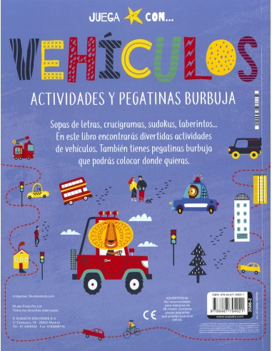 JUEGA CON PEGATINAS BURBUJA: VEHICULOS