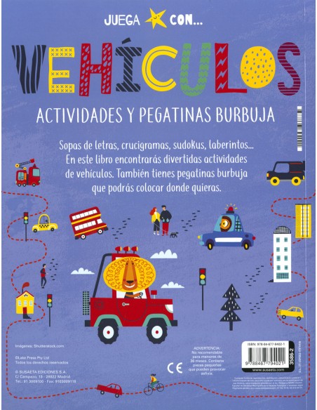 JUEGA CON PEGATINAS BURBUJA: VEHICULOS