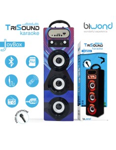 ALTAVOZ BIWOND JOYBOX TRISOUND KARAOKE AZUL