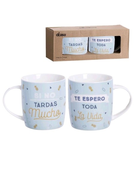 SET 2 TAZAS SI NO TARDAS TE