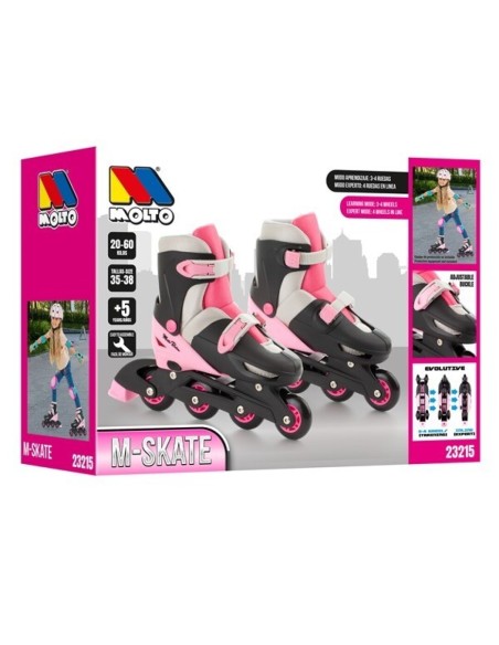 PATINES 4 EN LINEA ROSA