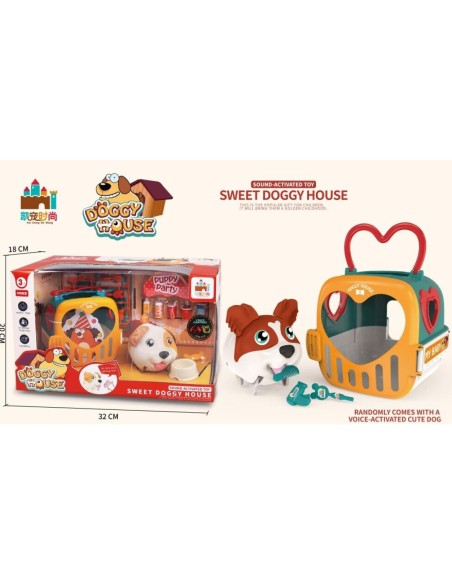 TRANSPORTIN CON PERRO Y ACCESORIOS