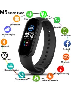 PULSERA DE ACTIVIDAD M5 AZUL Y NEGRO