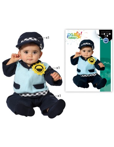 DISFRAZ BEBE POLICIA 6-12 MESES