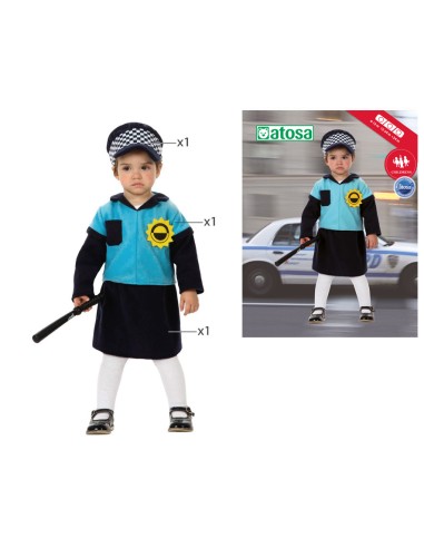 DISFRAZ BEBE POLICIA 0-6 MESES