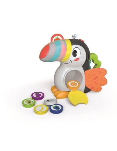 Tucán frutas y colores