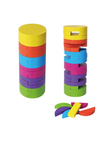 TORRE MADERA REDONDA COLORES 54 PZAS