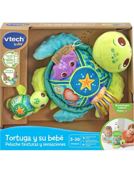 *TORTUGA SU BEBÉ PELUCHE TEXTURAS SENSACIONES