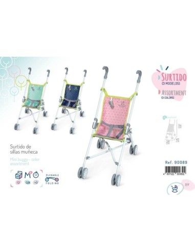 Silla de muñeca plegable - ROSA - para muñecas...