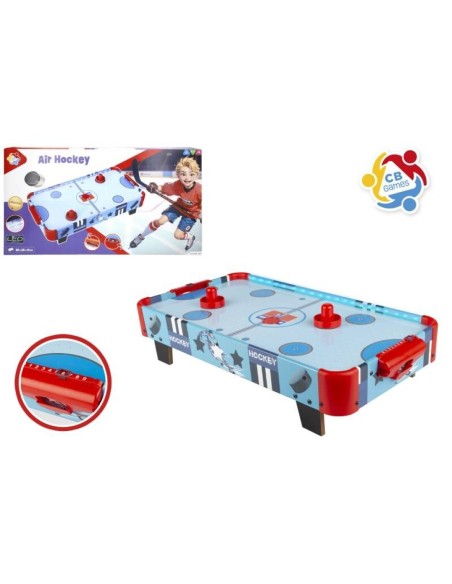 HOCKEY HIELO MADERA C/LUCES LED 60x32x13 CM