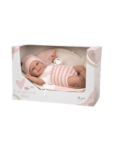 ELEGANCE 35 CM BABYTO ROSA C/MANTA (MUÑECO)