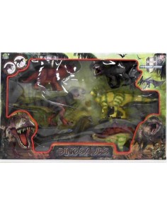 CAJA 6 DINOSAURIOS 23CM SONIDO