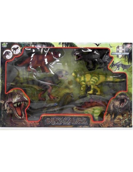 CAJA 6 DINOSAURIOS 23CM SONIDO