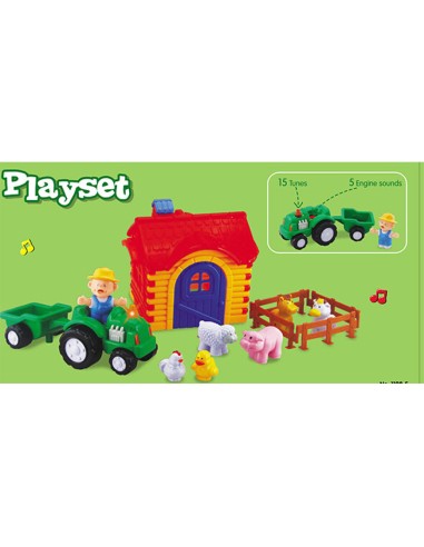 GRANJA C/TRACTOR Y ANIMALES