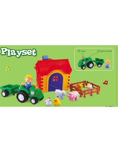 GRANJA C/TRACTOR Y ANIMALES