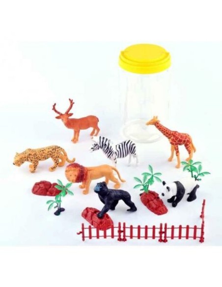 BOTE ANIMALES SELVA 18PCS