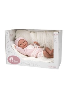 REBORN ARIAS 40 CM ADRIANA ROSA C/MANTA