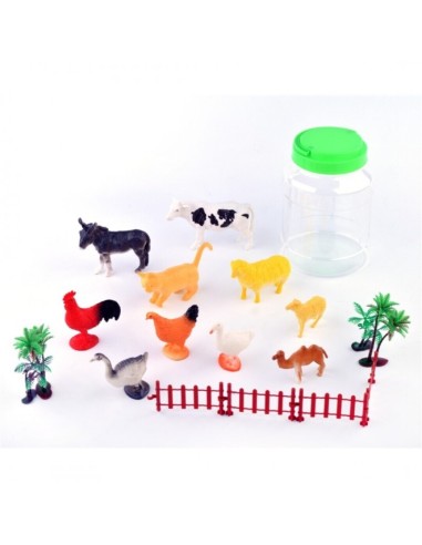 BOTE ANIMALES GRANJA 18PCS