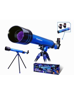 TELESCOPIO METALICO C/TRIPODE AZUL30/60