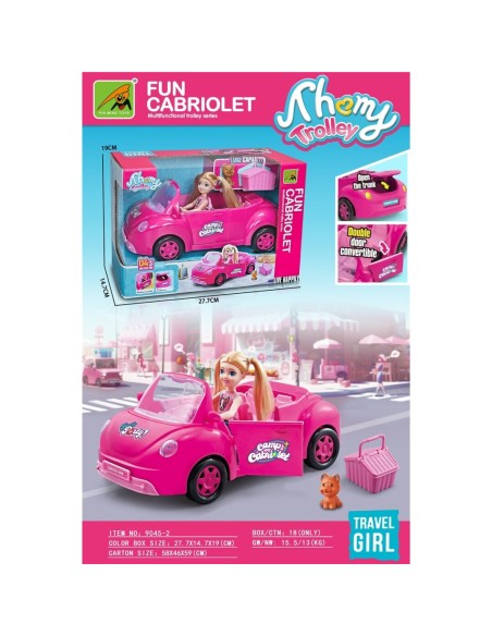 MUÑECA SHAMY 11 CM C/COCHE Y MASCOTA
