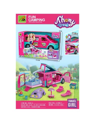 MUÑECA SHAMY 11 CM C/CARAVANA CAMPER