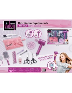 SET PELUQUERIA C/CINTURÓN Y SECADOR PILAS