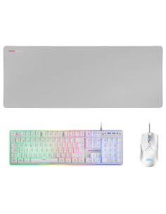 MARS GAMING PACK TECLADO-RATON-ALFOMBRILLA BLANCO