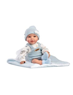 MUÑECO CON PESO JAIRO 38 CM CUERPO TELA PELELE AZU