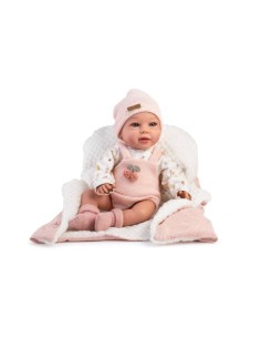 MUÑECA CON PESO SANDRA 38 CM CUERPO TELA PEL.ROSA