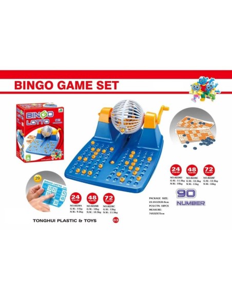 LOTERIA BINGO 72 CART 90 BOLAS