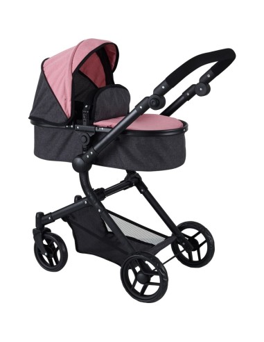 COCHE CAPOTA ROSA-NEGRO