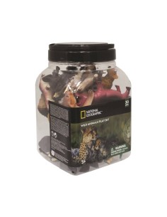 CUBO 30 PZS. ANIMALES SALVAJES (20 FIG. + 10...