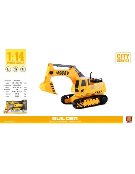 EXCAVADORA BULLDOZER 1:14 LUZ