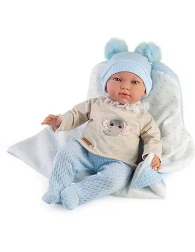 MUÑECA CON PESO MARC 42 CM CUERPO TELA PIJAMA CELE