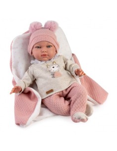 MUÑECA CON PESO NEREA 42 CM CUERPO TELA PIJAMA ROS