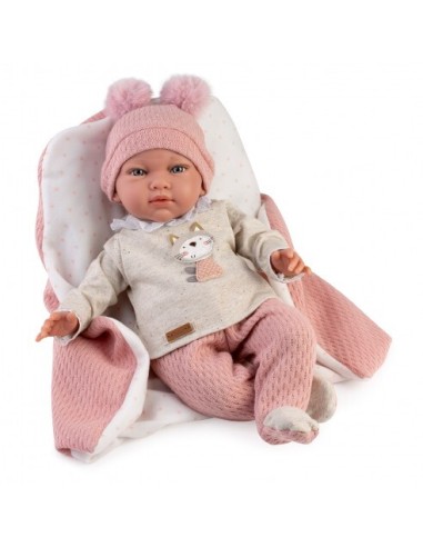 MUÑECA CON PESO NEREA 42 CM CUERPO TELA PIJAMA ROS