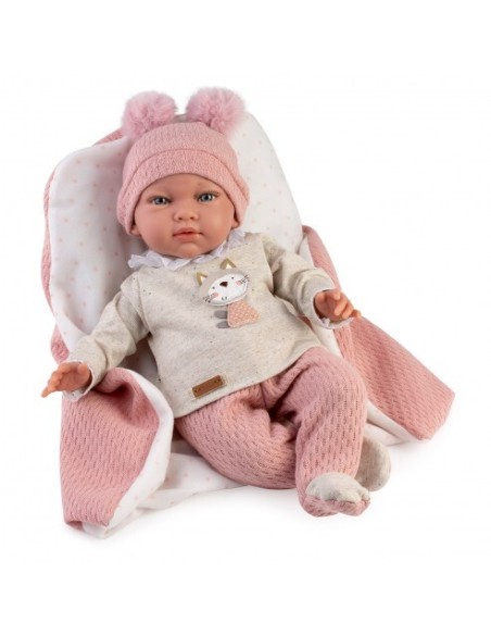 MUÑECA CON PESO NEREA 42 CM CUERPO TELA PIJAMA ROS