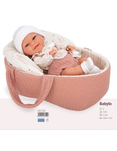 ELEGANCE 33 CM BABYTO ROSA C/CAPAZO C/BOLSA