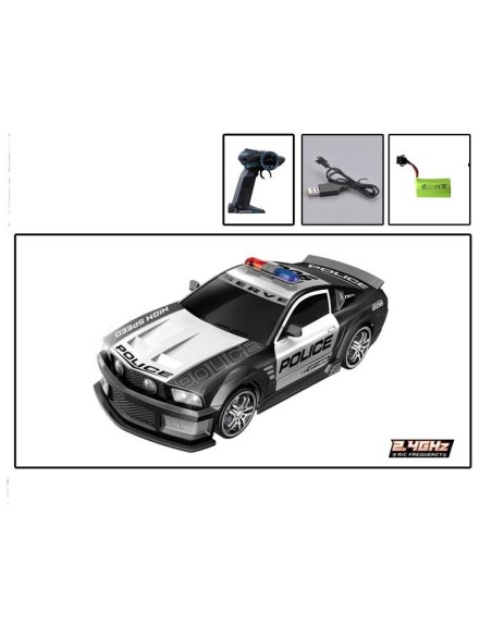 COCHE POLICIA R/C 1:12 BATERIA Y CARGADOR
