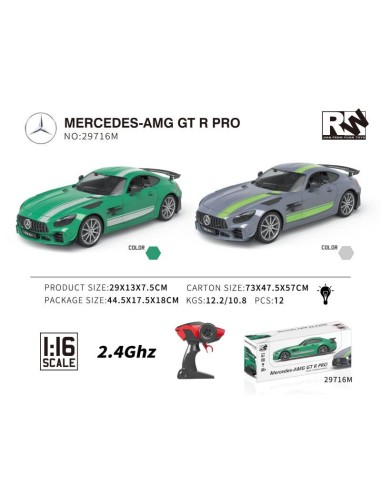 COCHE MERCEDES AMG GT R/C 1:16