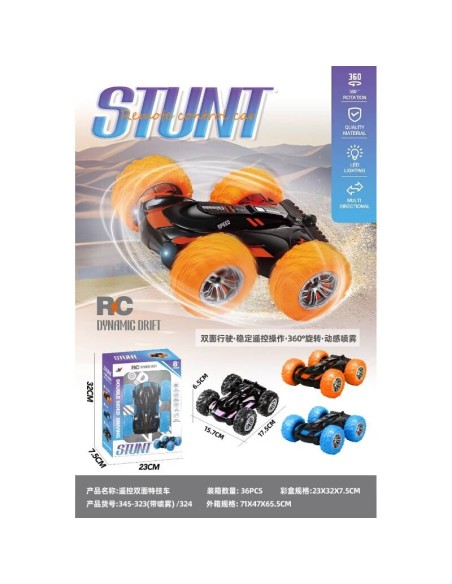 COCHE STUNT R/C 360º LUZ
