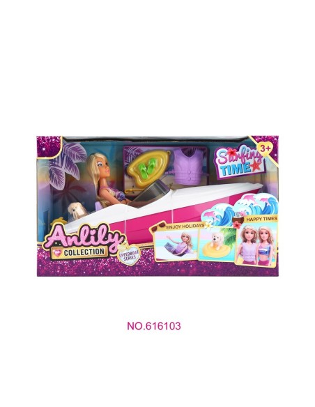 MUÑECA ANLILY 29 CM C/LANCHA