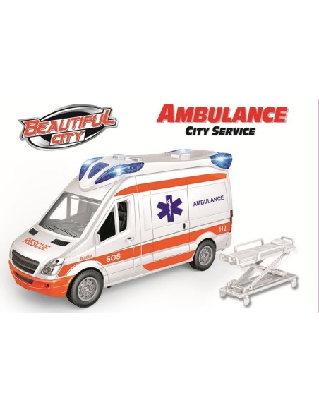 AMBULANCIA 1:14 C/MUSICA Y LUZ